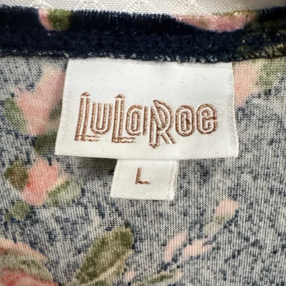 Lularoe Shirley Cardigan Duster Large NWT Floral Print LR224 - Picture 4 of 6